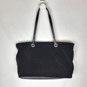 Salvatore Ferragamo Black Silver Velvet Shoulder Tote Bag  Ladies Gancini Luxury